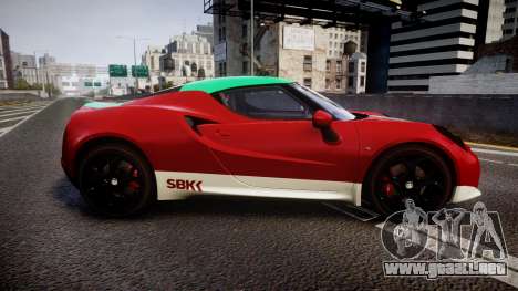 Alfa Romeo 4C 2014 SBK Safety Car para GTA 4