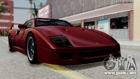 Ferrari F40 1987 with Up Lights IVF para GTA San Andreas