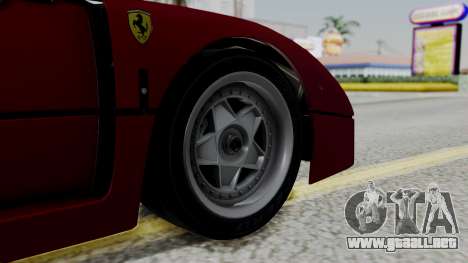 Ferrari F40 1987 with Up Lights IVF para GTA San Andreas