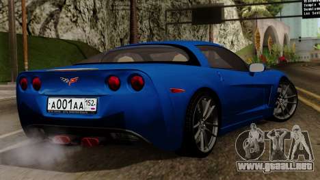 Chevrolet Corvette C6 para GTA San Andreas