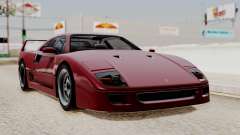 Ferrari F40 1987 without Up Lights IVF para GTA San Andreas