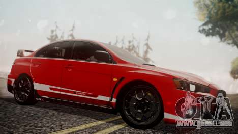 Mitsubishi Lancer Evolution X 2015 Final Edition para GTA San Andreas