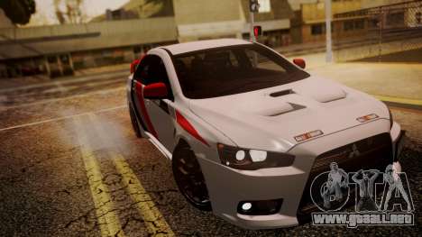 Mitsubishi Lancer Evolution X 2015 Final Edition para GTA San Andreas