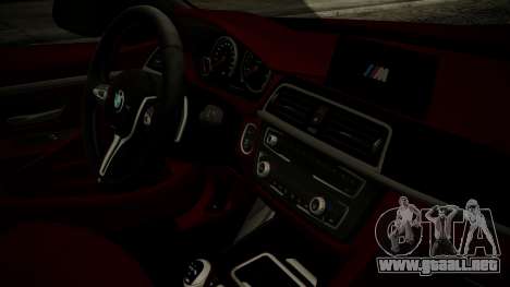 BMW M4 Coupe 2015 Walnut Wood para GTA San Andreas