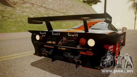 McLaren F1 GTR 1998 Gulf Team para GTA San Andreas