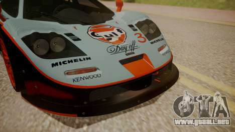 McLaren F1 GTR 1998 Gulf Team para GTA San Andreas