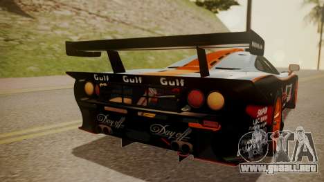 McLaren F1 GTR 1998 Gulf Team para GTA San Andreas