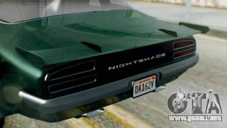GTA 5 Imponte Nightshade para GTA San Andreas