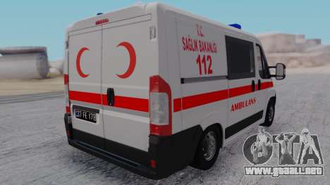 Fiat Ducato Turkish Ambulance para GTA San Andreas