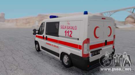 Fiat Ducato Turkish Ambulance para GTA San Andreas