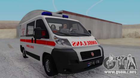 Fiat Ducato Turkish Ambulance para GTA San Andreas