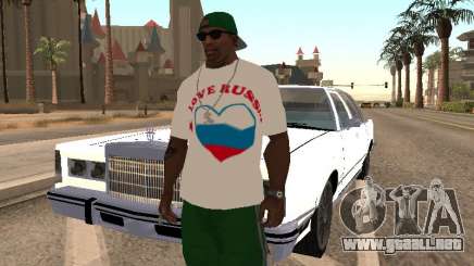 T-shirt amo Rusia para GTA San Andreas