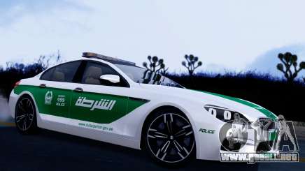 BMW M6 F13 Gran Coupe 2014 Dubai Police para GTA San Andreas
