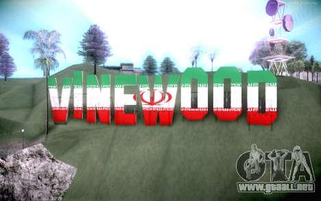 New Vinewood colors Iran flag para GTA San Andreas