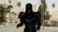 ME2 Shepard Default N7 Armor with Death Mask para GTA San Andreas