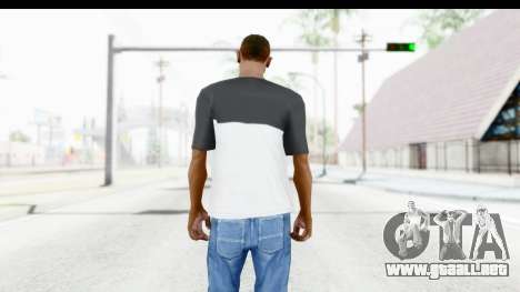 Adidas Black White T-Shirt para GTA San Andreas