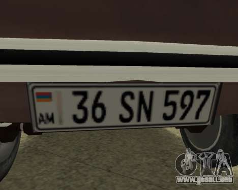 Zaz 968M armenia para GTA San Andreas