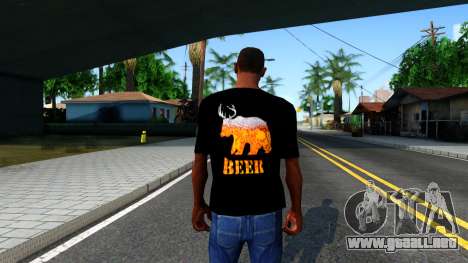Black Beer T-Shirt para GTA San Andreas