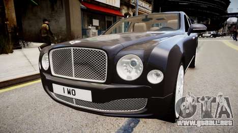 Bentley Mulsanne 2014 para GTA 4