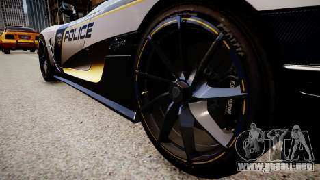 Koenigsegg Agera Police 2013 para GTA 4
