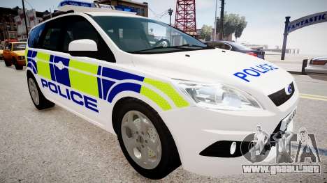 Ford Focus Estate '09 police UK para GTA 4
