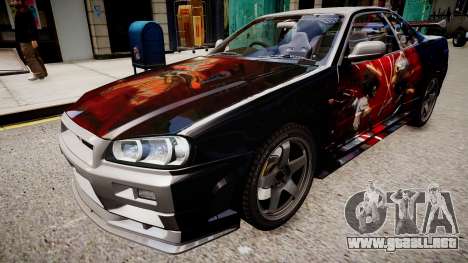 Nissan Skyline R34 Paintjob by eXTaron para GTA 4