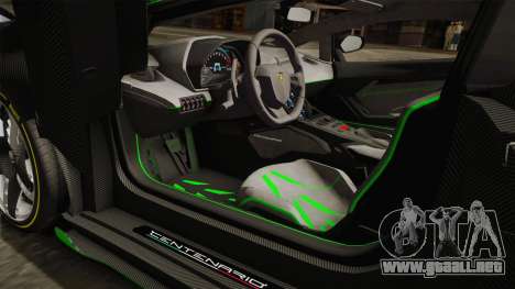 Lamborghini Centenario LP770-4 2017 Carbon Body para GTA San Andreas