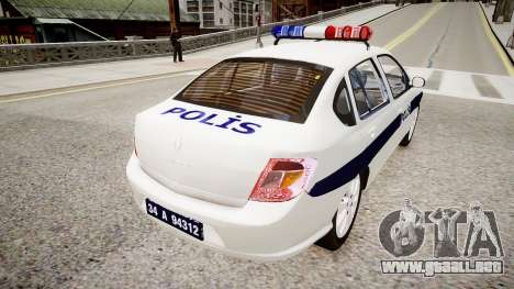 Renault Clio Symbol Police 2011 para GTA 4