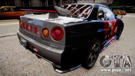 Nissan Skyline R34 Paintjob by eXTaron para GTA 4