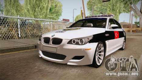BMW M5 E60 Turkish Police para GTA San Andreas