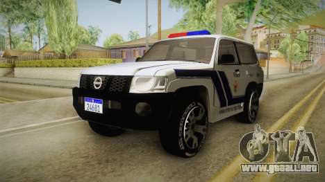 Nissan Patrol Y61 Police para GTA San Andreas