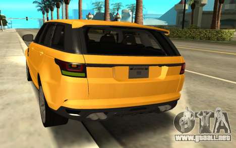 Land Rover Range Rover Sport Supercharged para GTA San Andreas