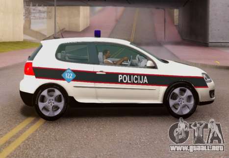 Golf V BIH Police Car V2 (Single Siren) para GTA San Andreas
