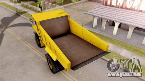 Realistic Dumper Truck para GTA San Andreas