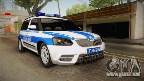 Skoda Yeti Serbian Traffic Police para GTA San Andreas