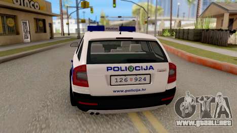 Skoda Octavia Scout Croatian Police Car para GTA San Andreas