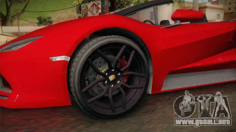 GTA 5 Pegassi Tempesta Spyder para GTA San Andreas