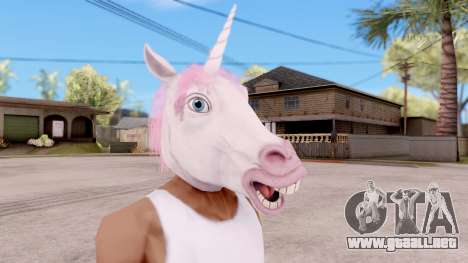 Máscara De Unicornio para GTA San Andreas