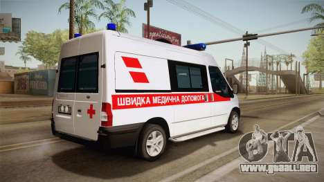 Ford Transit Ambulancia de la ciudad de Kharkov para GTA San Andreas