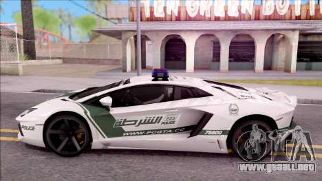 Lamborghini Aventador LP700-4 Dubai HS Police para GTA San Andreas
