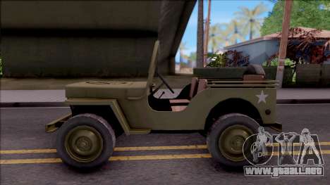 Jeep Willys MB Military para GTA San Andreas
