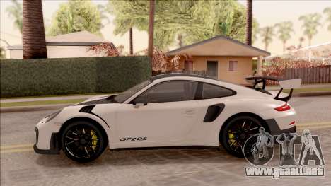 Porsche 911 GT2 RS Weissach Package SA Plate para GTA San Andreas