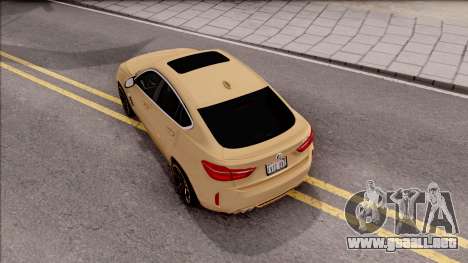 BMW X6M F86 2016 SA Plate para GTA San Andreas