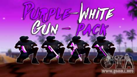 Iridiscente De Color Rosa Y Blanco Pack De Armas para GTA San Andreas