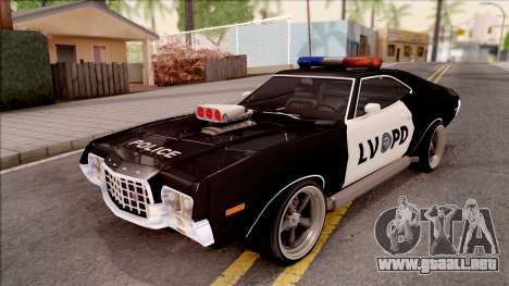 Ford Gran Torino Police LVPD 1972 v4 para GTA San Andreas