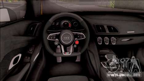 Audi R8 V10 Plus 2018 EU Plate para GTA San Andreas