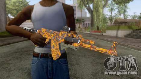 CoD: Black Ops II - AK-47 Lava Skin v1 para GTA San Andreas