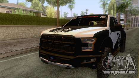 Ford Raptor 2017 Race Truck para GTA San Andreas