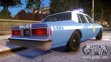 1985 Chevrolet Caprice NYPD Police para GTA 4