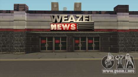 El WEAZEL News edificio para GTA San Andreas